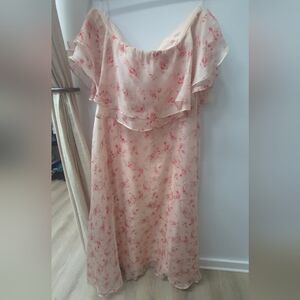 Lulus Pink Floral Dress